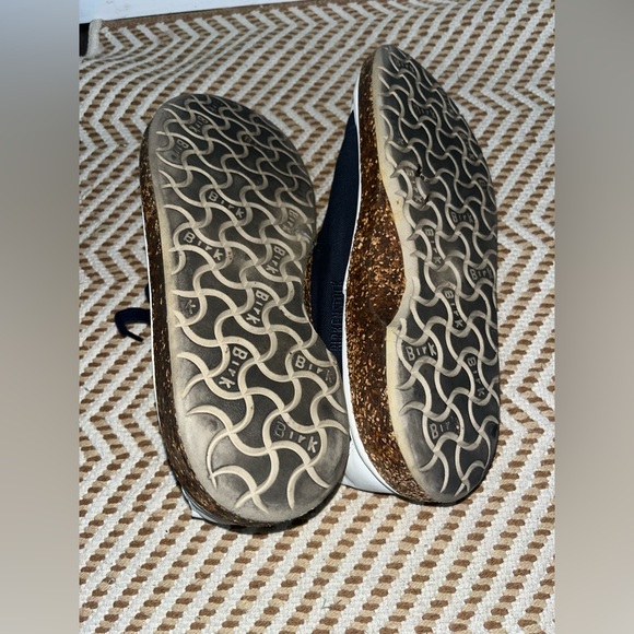 Birkenstock size 9.5 (40) navy blue and white canvas lace up oxford Santa Cruz - Picture 5 of 5